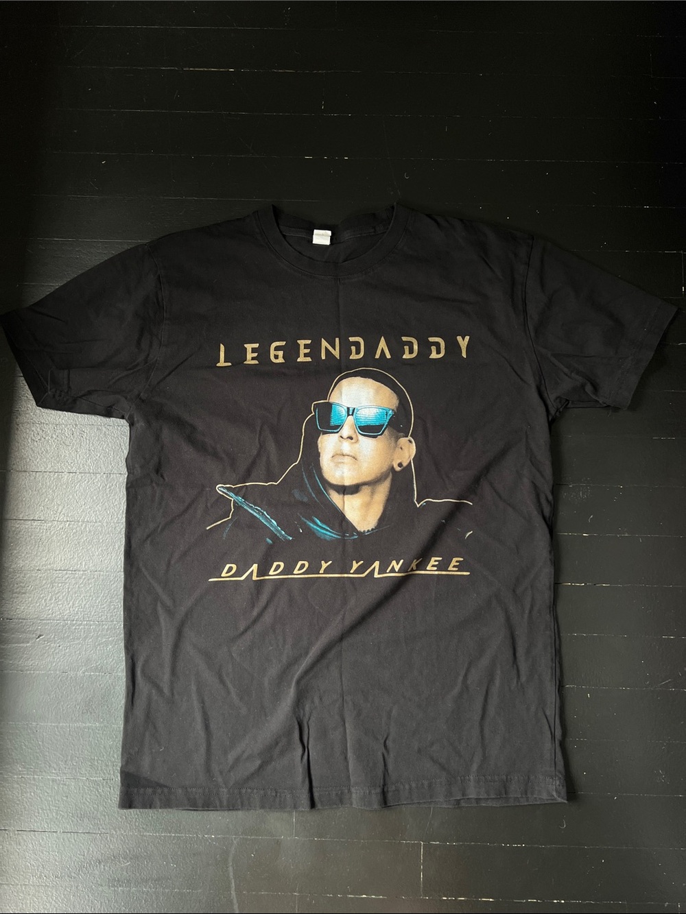 Daddy Yankee LEGENDADDY Graphic Tee - Black with Blue Accent
